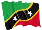 Fahnen Aufkleber Sticker St. Kitts & Nevis wehend