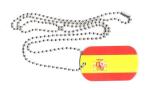 Dog Tag Fahne Spanien