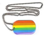 Dog Tag Fahne Regenbogen