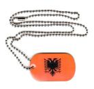 Dog Tag Fahne Albanien