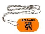 Dog Tag Fahne Holland Oranje