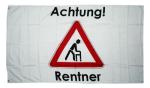 Fahne / Flagge Achtung Rentner 90 x 150 cm