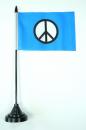 Tischflagge Peace blau 10 x 15 cm