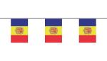 Flaggenkette Andorra mit Wappen 6 m